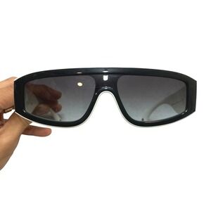 Chanel 6057 Sunglasses Black White Shield CC Logo Made in Italy c.1656/S6 140